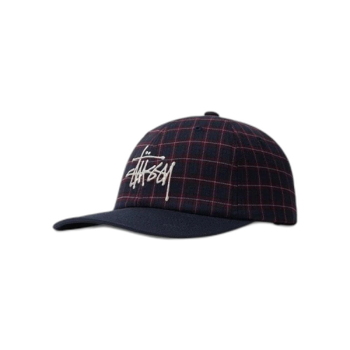 Stussy Plaid 2-Tone Low Pro Cap 'Navy'