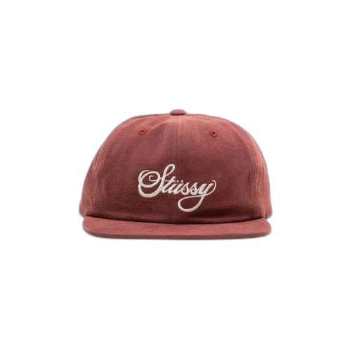 Stussy Peached Canvas Cap 'Burgundy'