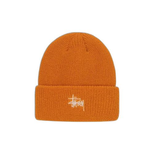 Stussy Basic Cuff Beanie 'Tangerine'