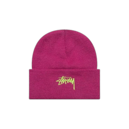 Stussy Basic Cuff Beanie Magenta