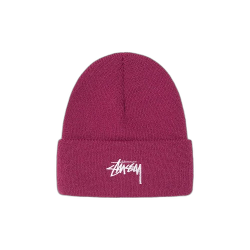Stussy Stock Cuff Beanie 'Plum'