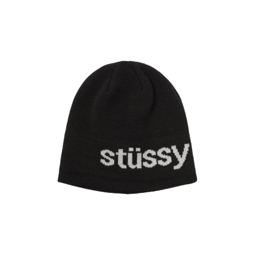 Stussy Helvetica Jacquard Beanie 'Black'