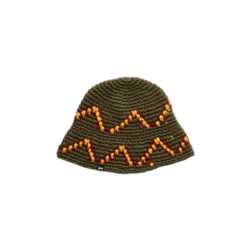 Stussy Giza Knit Bucket Hat 'Olive'