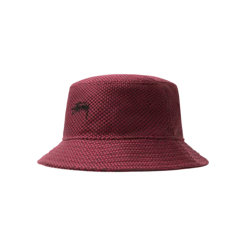 Stussy Jute Weave Bucket Hat 'Red'