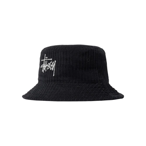 Stussy Corduroy Big Basic Bucket Hat 'Black'