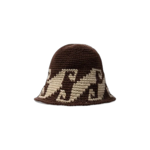 Stussy Waves Knit Bucket Hat 'Brown'