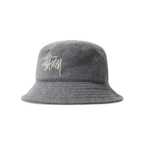 Stussy Fuzzy Wool Basic Bucket 'Heather Grey'