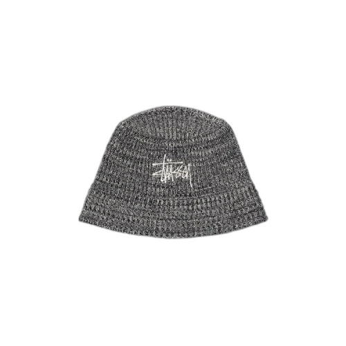 Stussy Mixed Yarn Knit Bucket Hat 'Black'