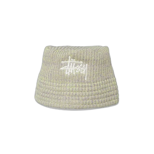 Stussy Mixed Yarn Knit Bucket Hat 'Lime'