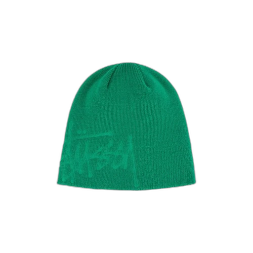 Stussy Debossed Stock Logo Skullcap Beanie Kelly