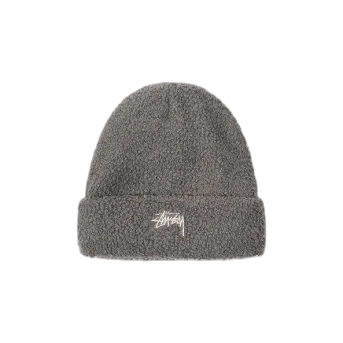 Stussy Boucle Fleece Beanie 'Grey'