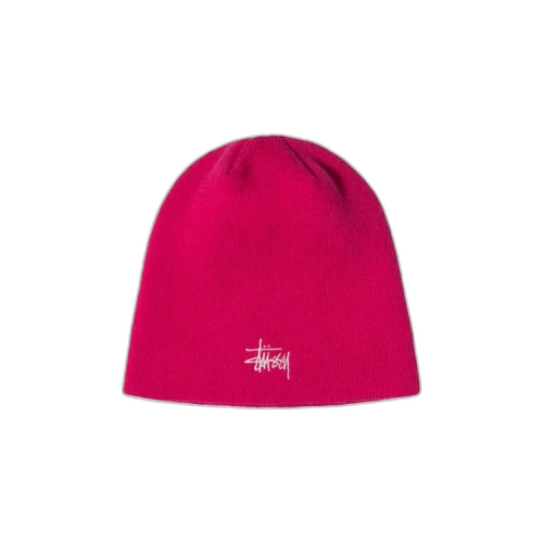 Stussy Basic Skullcap Beanie 'Raspberry'
