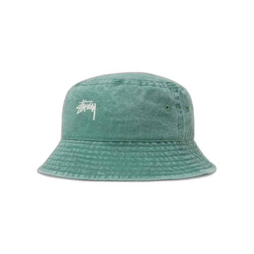 Stussy Washed Stock Bucket Hat 'Green'