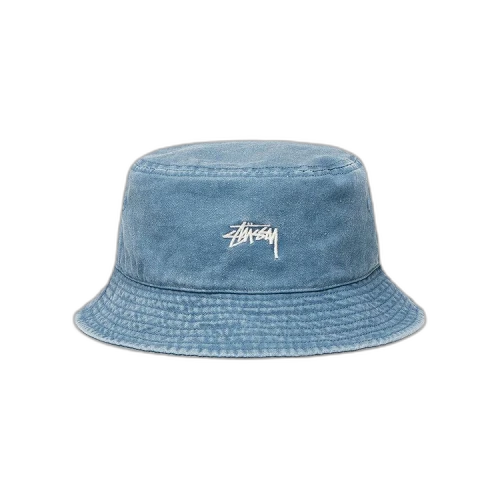 Stussy Washed Stock Bucket Hat 'Laguna Blue'