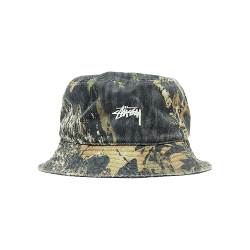 Stussy Washed Stock Bucket Hat 'Leaf Camo'