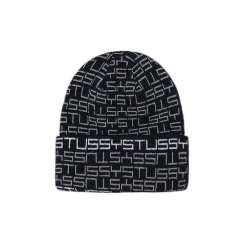 Stussy Jacquard Cuff Beanie 'Black'