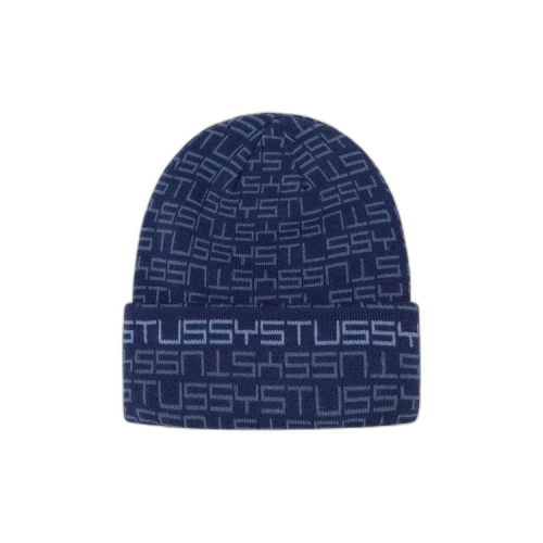 Stussy Jacquard Cuff Beanie 'Navy'