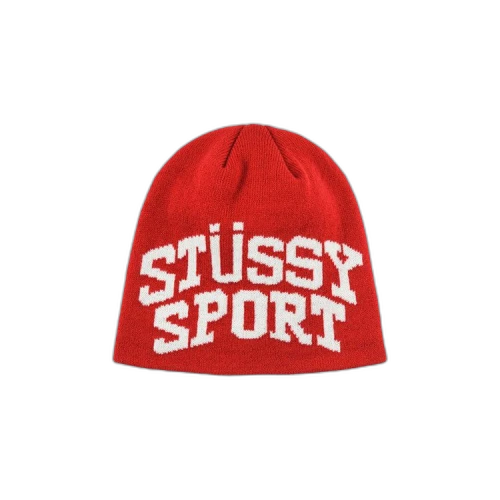Stussy Sport Jacquard Skullcap Beanie 'Red'