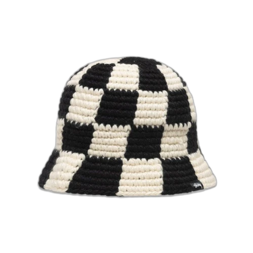 Stussy Bucket Hat Checker Knit 'Black'