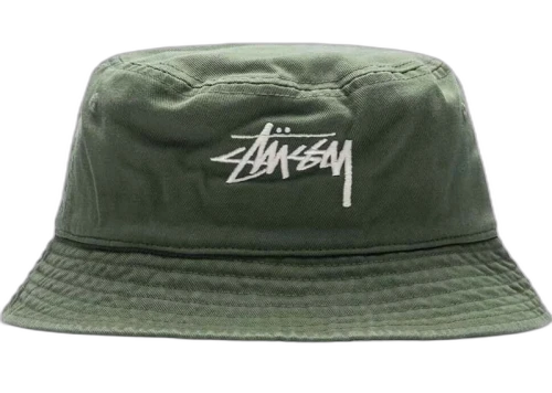 Stussy Big Stock Bucket Hat Olive