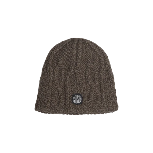 Stussy Cable Knit Skullcap Brown