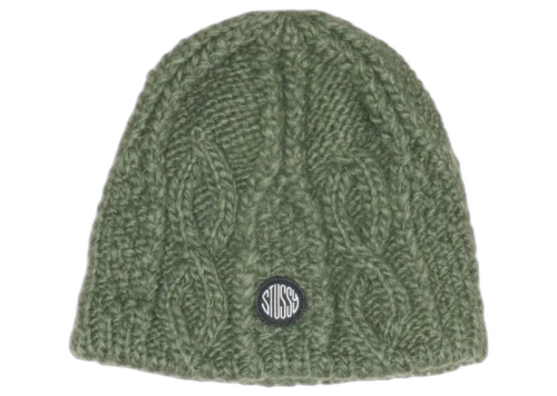 Stussy Cable Knit Skullcap Brown