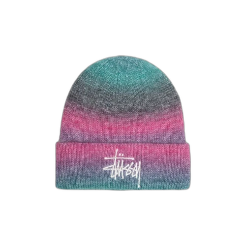 Stussy Spray Stripe Cuff Beanie 'Teal Multicolor'