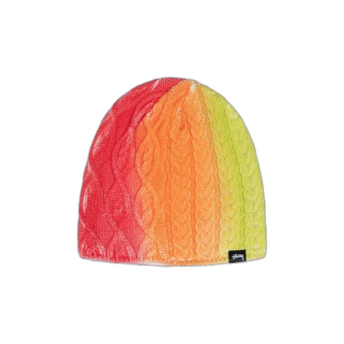 Stussy Spray Knit Beanie Orange/Multicolor