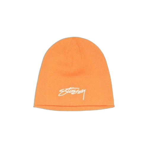 Stussy Chain Stitch Rolled Edge Skullcap Orange