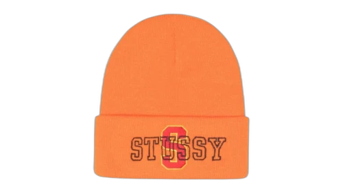 Stussy Cuff Varsity S Beanie Orange