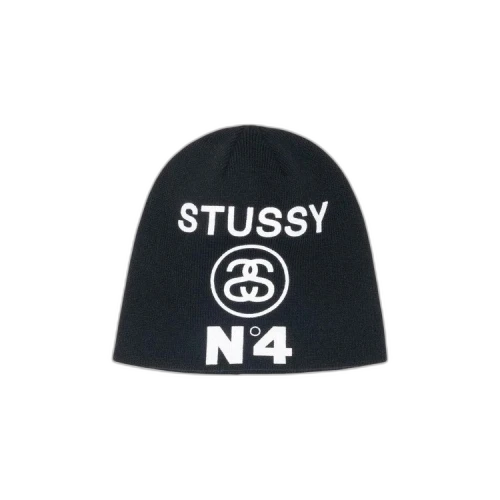 Stussy Number 4 Skullcap Beanie Black