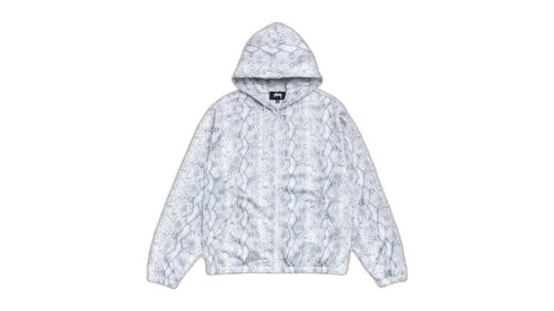 Stussy Athletic Mesh Zip Hoodie Snake