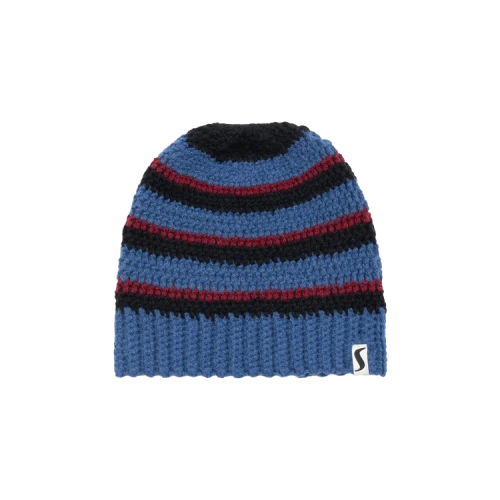 Stussy Stripe Knit Skullcap Beanie Blue