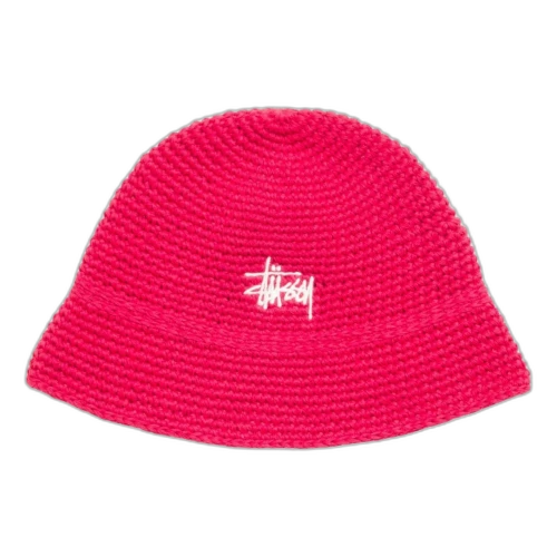 Stussy Basic Knit Bucket Hat 'Red'