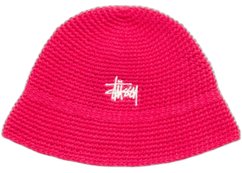 Stussy Basic Knit Bucket Hat Red