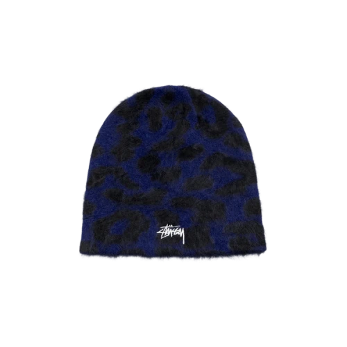 Stussy Cashmere Leopard Skullcap 'Royal'