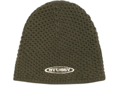 Stussy Textured Knit Skullcap Olive