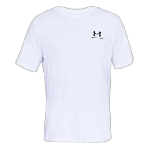Under Armour UA Sportstyler Logo Training Sports Short Sleeve Couple Style White