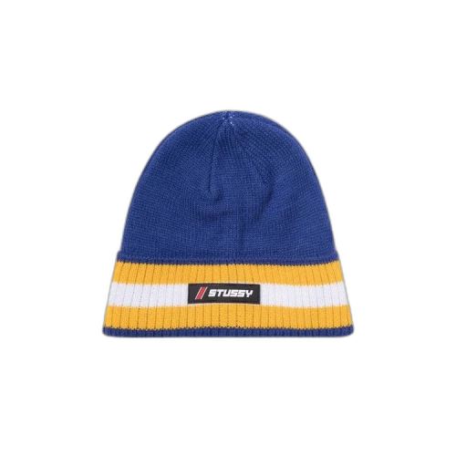Stussy Striped Cuff Beanie 'Blue'