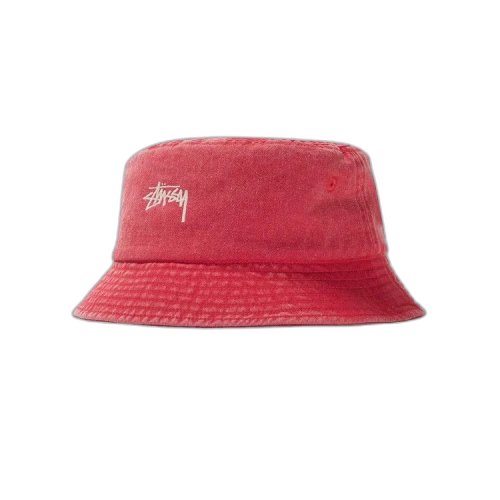 Stussy Stock Washed Bucket Hat 'Red'