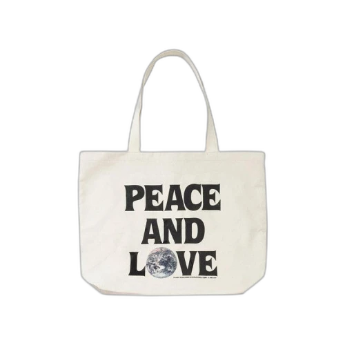 Stussy Peace And Love Canvas Tote Bag 'Natural'