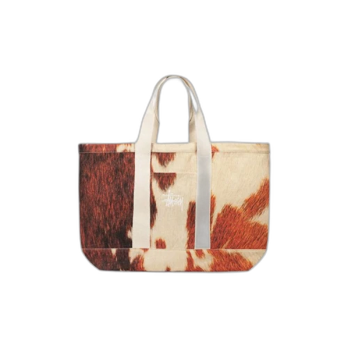 Stussy Canvas Extra Large Tote Bag 'Cowhide'