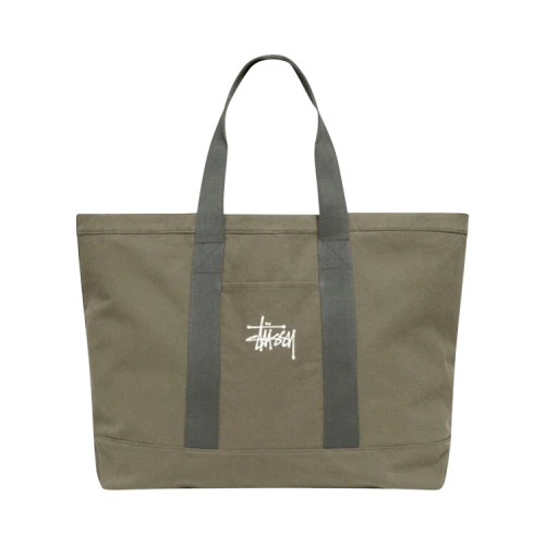 Stussy Canvas Extra Large Tote Bag Green