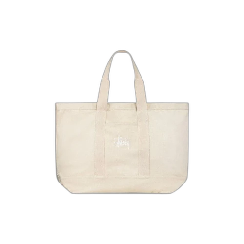 Stussy Canvas Extra Large Tote Bag Natural