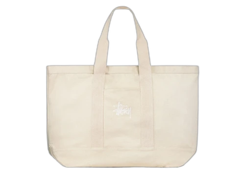 Stussy Canvas Extra Large Tote Bag Washed Black