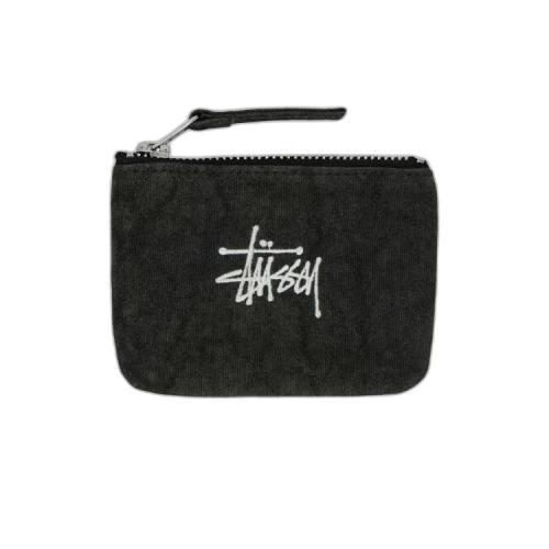 Stussy Canvas Coin Pouch 'Washed Black'