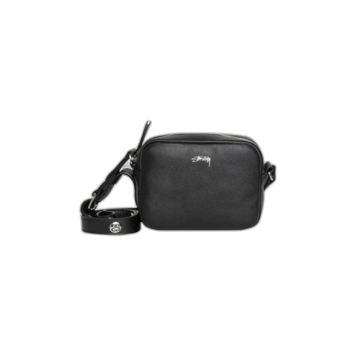 Stussy SS Link Leather Side Pouch Black
