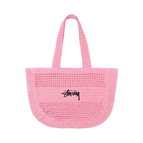 Stussy Raffia Bag 'Light Pink'