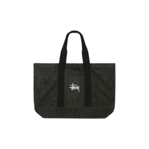 Stussy Needle Punch Tote Bag 'Washed Black'