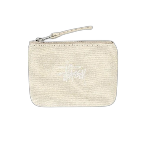 Stussy Needle Punch Coin Pouch 'Natural'
